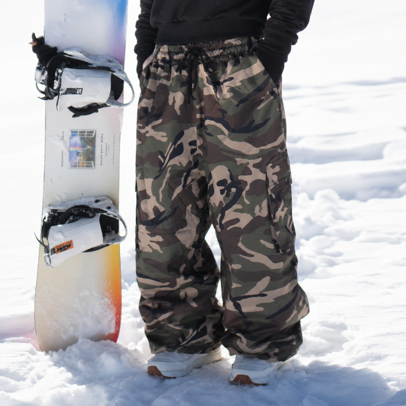 Camouflage Baggy Snowboard Pants Men - Wide Ski Pants for Winter Sports