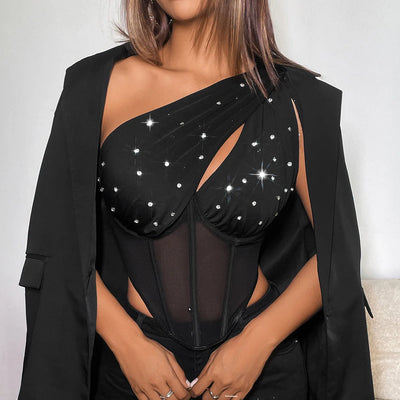 FN-018: Noir Crystal Corset