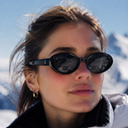 Oval Sunglasses for Women - Vintage Retro Glasses, Narrow