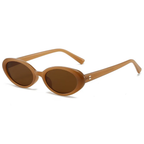 Oval Sunglasses for Women - Vintage Retro Glasses, Narrow