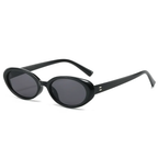 Oval Sunglasses for Women - Vintage Retro Glasses, Narrow