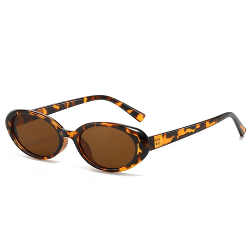 Oval Sunglasses for Women - Vintage Retro Glasses, Narrow