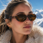 Oval Sunglasses for Women - Vintage Retro Glasses, Narrow