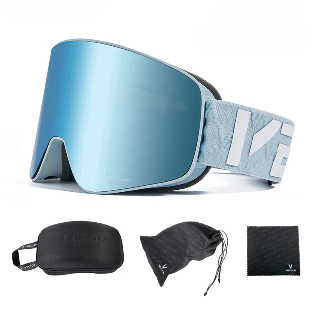 Ski Goggles - Mirrored Magnetic Interchangeable Lens, Anti-Fog
