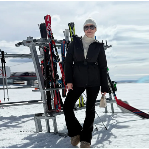 Women's Black Ski Jacket | Insulated & Warm, Hooded