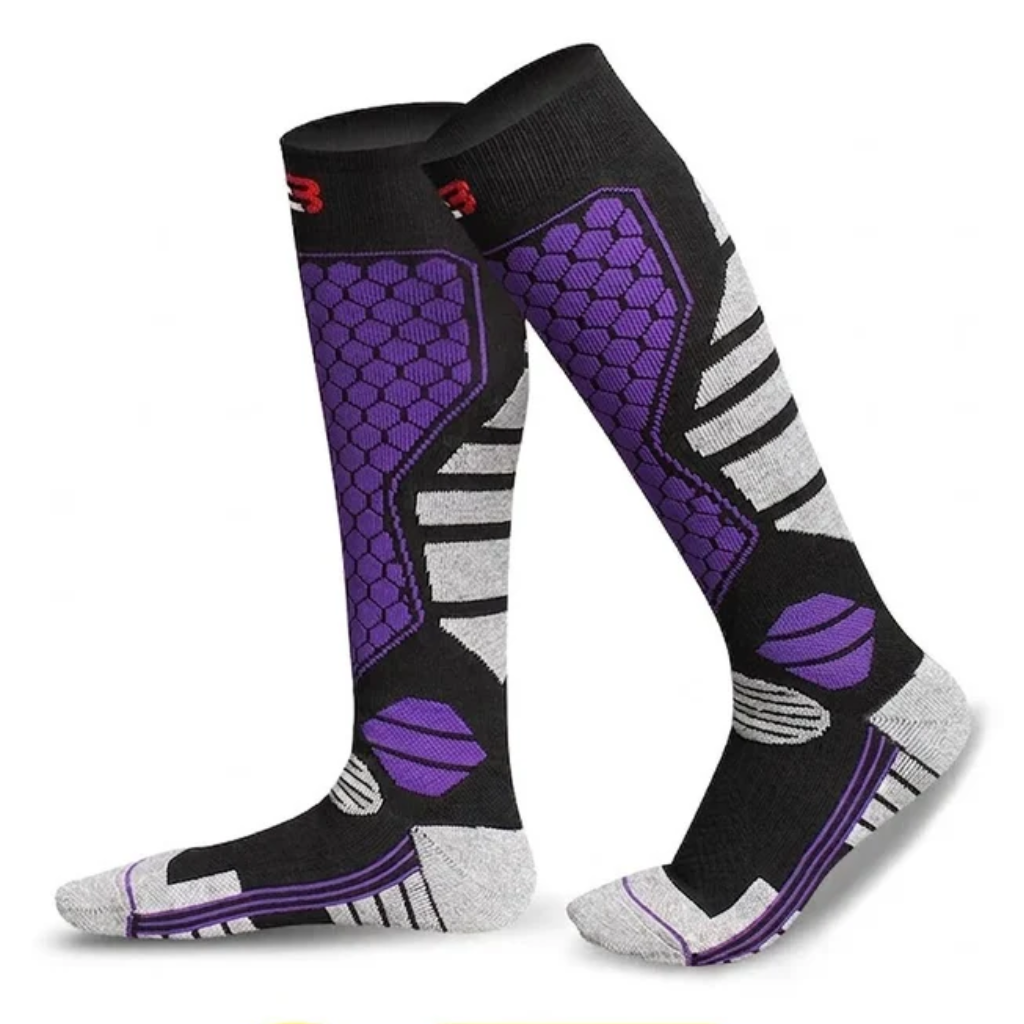 Women's Compression Ski Socks - Warm Knee-High for Snowboard